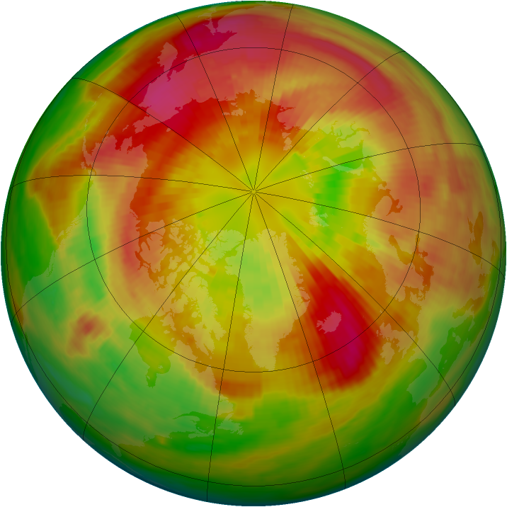 Arctic ozone map for 12 March 1982